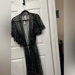 Victoria’s Secret black robe shimmering stars